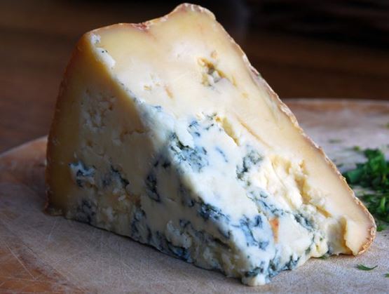 Close-up of traditional English Stilton cheese