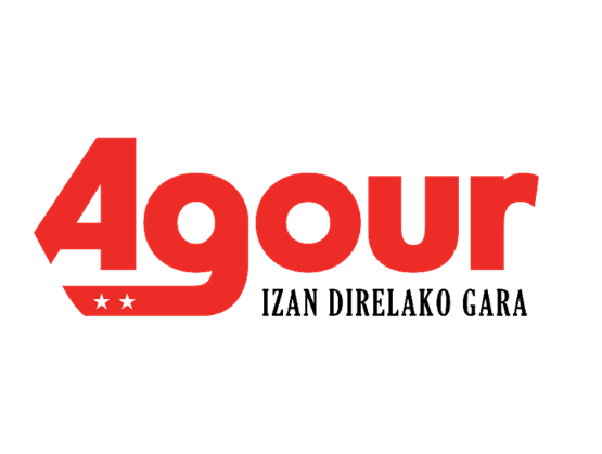 Logo de La maison Agour en rouge sur fond transparent