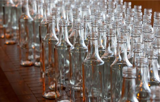 Image of empty glass bottles on a table