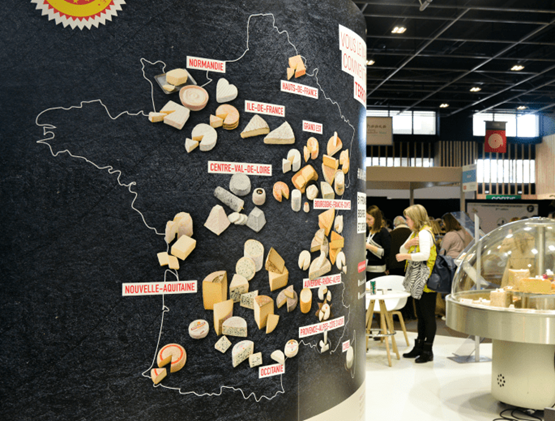 Carte des fromages en France