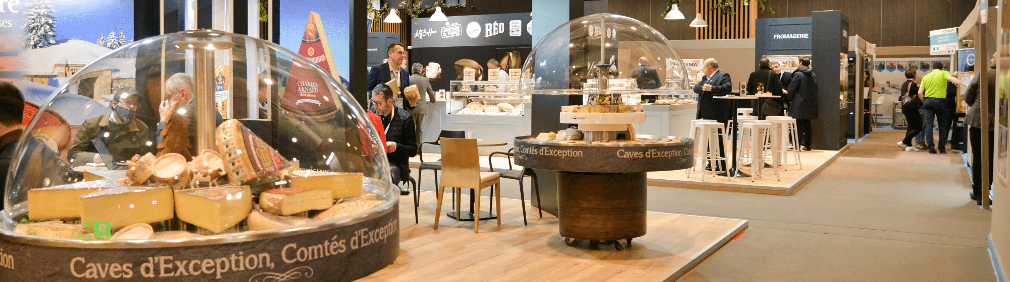 Exhibitor stands at Salon du Fromage et des Produits Laitiers