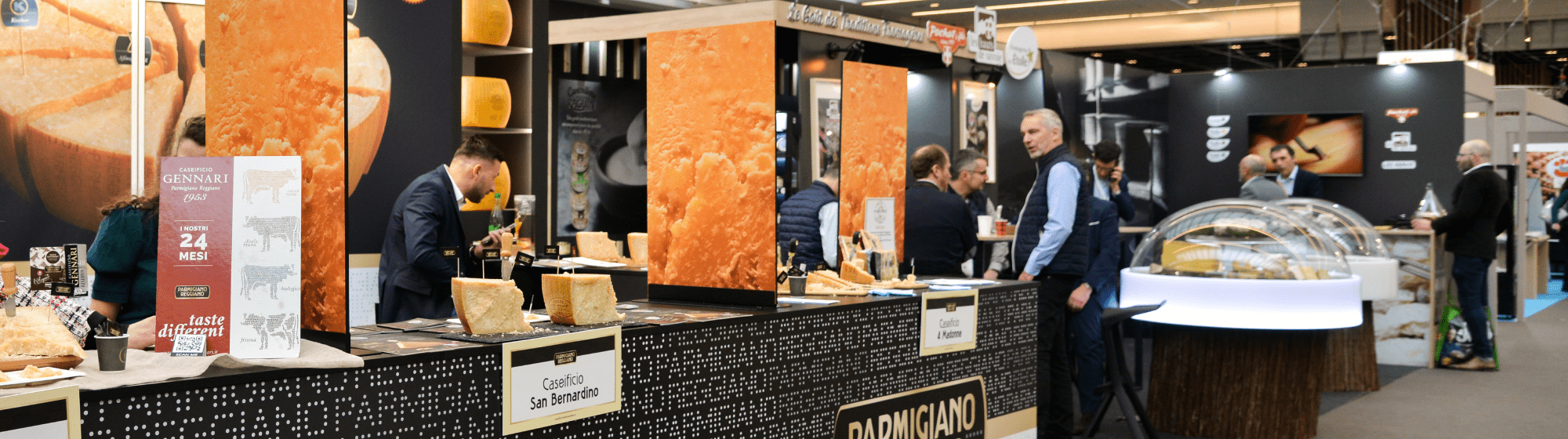 An exhibitor stand at the Salon du Fromage et des Produits Laiteirs show