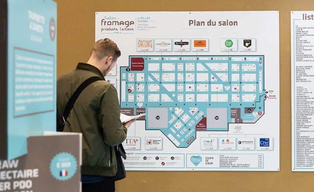 Image du plan d'orientation du Salon du Fromage et des Produits Laitiers. 