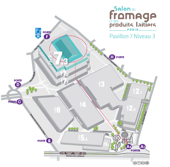 Plan d'accès Salon du Fromage 